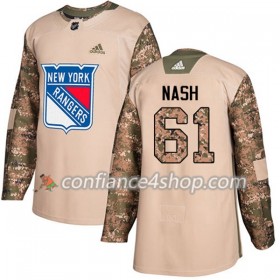Adidas Maillot de Hockey New York Rangers Rick Nash 61 2017-2018 Camo Veterans Day Practice Authentic - Homme